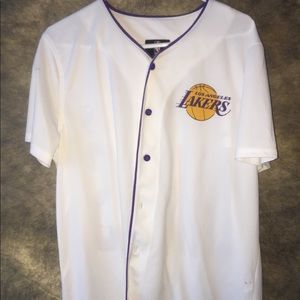 Button up lakers shirt